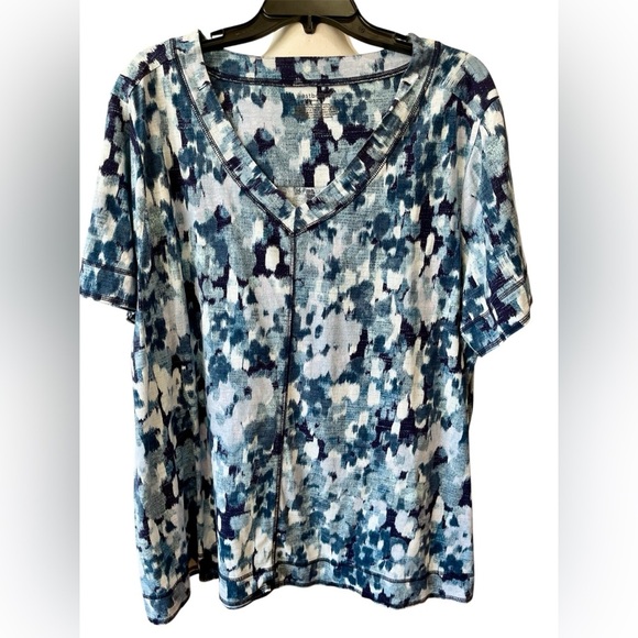 Westbound women's 3X top shades of blue casual office going out cotton modal - Picture 1 of 16